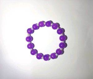 Trendy Handmade Beaded Purple Bracelet