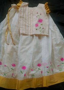 Beautiful Cotton Tissue Top And Skirt