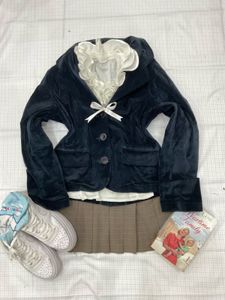 Navy Blue Fitted Blazer