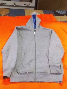 Gray Speckled Full Zip Hoodie,Used Slightly