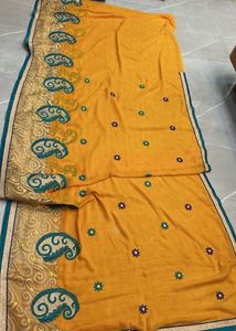 Elegant Mustard Yellow Saree