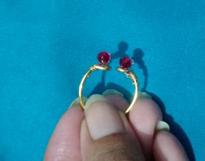 Adjustable Gold Brass Ring