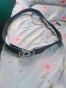 Black Leather Diesel Belt