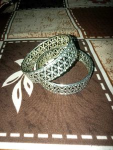 Silver Bangles - Delicate Filigree Design