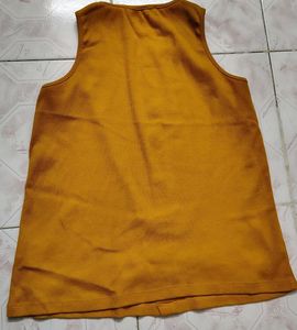 Mustard Button-Down Tank Top