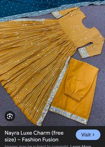 Elegant Mustard Anarkali Suit Set