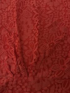 Coral Lace Peplum Top