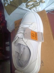 New Layasa White Sneakers For Ladies