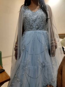 Elegant Blue Ethnic Gown