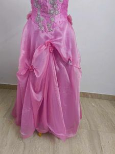Pink Gown with Floral Detail