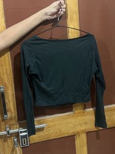 Dark Green Long Sleeve Top