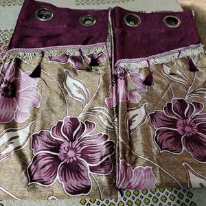Purple Floral Curtains
