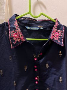 Elegant Navy Blue Kurta