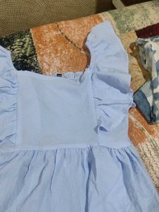 Cute Blue Ruffled Top