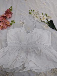 White Zara Crop Top