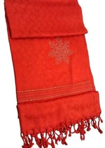 Red Stole with Swarovski Work