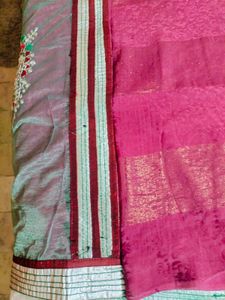 Purple Colour Party Wear Net Saree