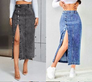 Combo of Black&amp;Blue Denim long Skirt