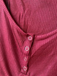 Soft Burgundy Crop Top
