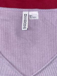 H&amp;M Lavender Long Sleeve Top