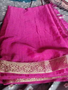 Solid Border Saree