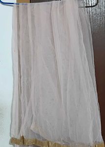 Peach & Gold Trim Dupatta