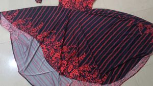 Red &amp; Black Floral Print Dress