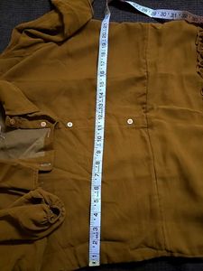 Brown Collar Neck Top