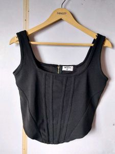 Black Corset Tank Top
