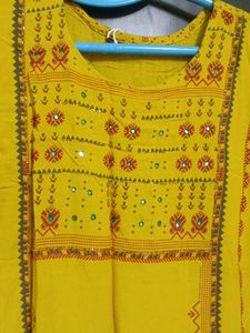Pure Rayon Straight Ethnic Double Layered Kurti