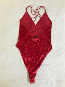 H&amp;M Divided Velvet Bodysuit Eur S