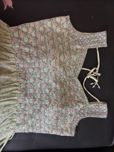 Green Floral Embroidered Sharara Set For Women