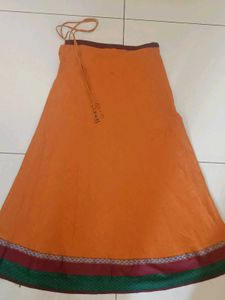 Akkriti By Pantaloons Mustard Ethnic Skirt