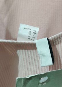 H&amp;M New Pink Ribbed Bodysuit