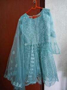Aqua Embellished Lehenga