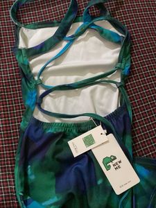 Green &amp; Blue Sleeveless Jumpsuit
