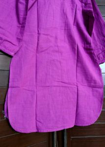 Women Cotton Purple Kurta Set