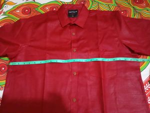PRINTCULTR Red Button-Down Shirt - XL