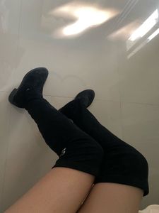 Black Thigh High Boots