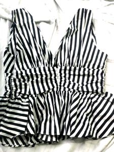 Striped Ruffle Top