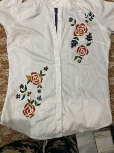 Embroidered White Blouse