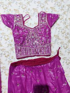 💜😍Girl&#39;s Lehanga Choli ( For 11 - 12 Years )