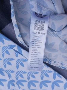 Adidas Vintage Blue Patterned Button-Down