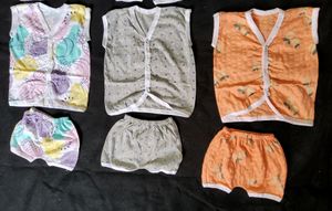 Set Of 6 New Born Baby Clothes (0-3 Months)