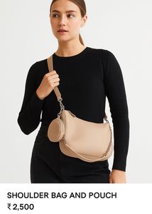 H&M Beige Shoulder Bag and Pouch