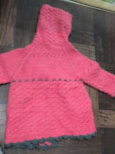 Cute Knitted Baby frock style Cardigan