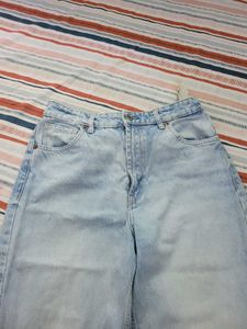 Zara High Waisted Ripped Jeans