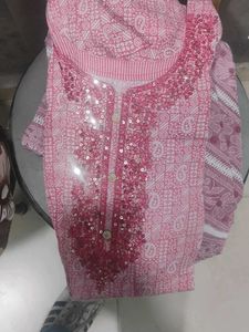 Purple Embellished Kurta Set