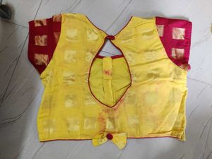 Yellow Checked Lehenga Choli