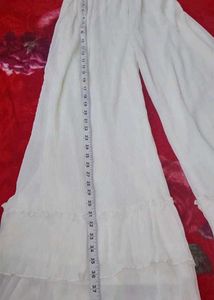 Elegant White plazo frock